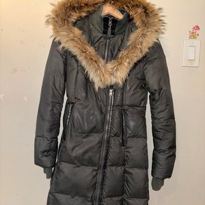 Mackage Women's Fur-Trimmed Black Puffer Coat